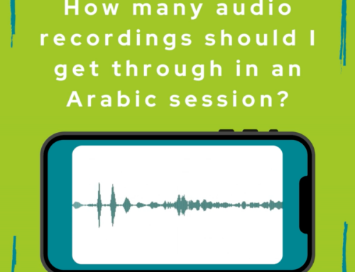 How many audio recordings should I get through in an Arabic session?