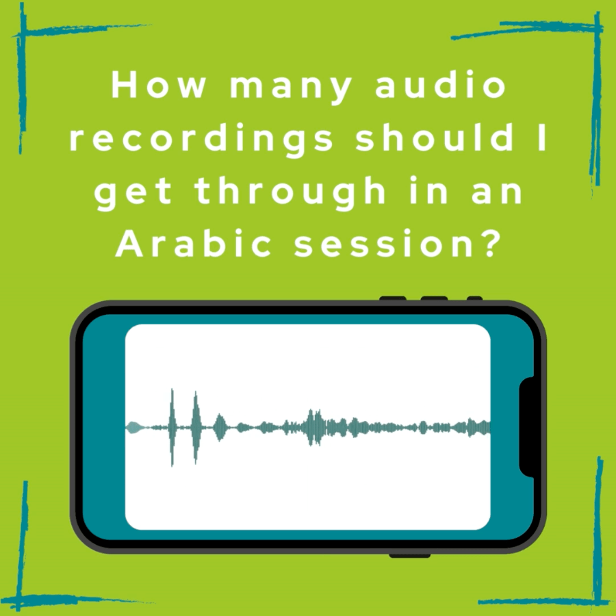 how many Arabic recordings should Arabic students take in class?