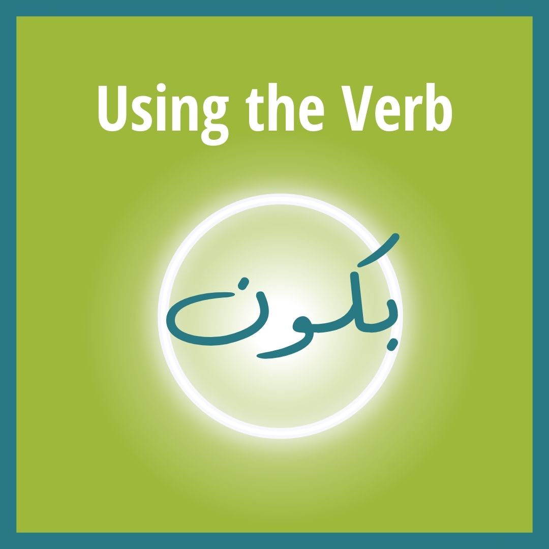how do I use the verb bikun (بكون) in colloquial Arabic?