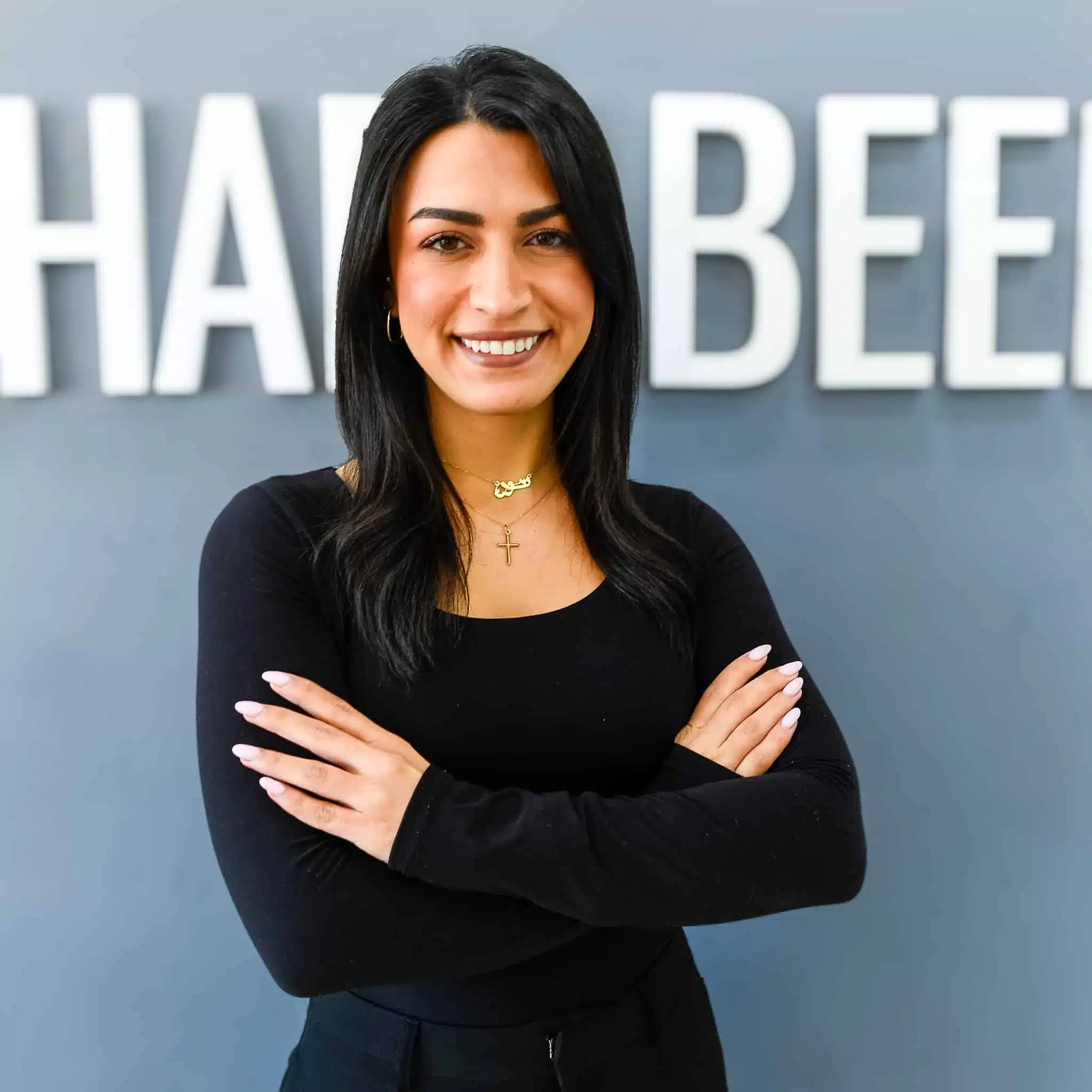 Nour Fram helps clients enroll at Shababeek to learn Arabic in Jordan