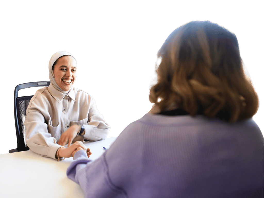 woman learning to speak the local Arabic dialect in Jordan