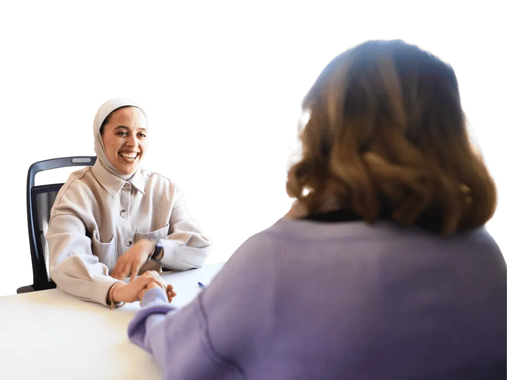 woman learning to speak the local Arabic dialect in Jordan
